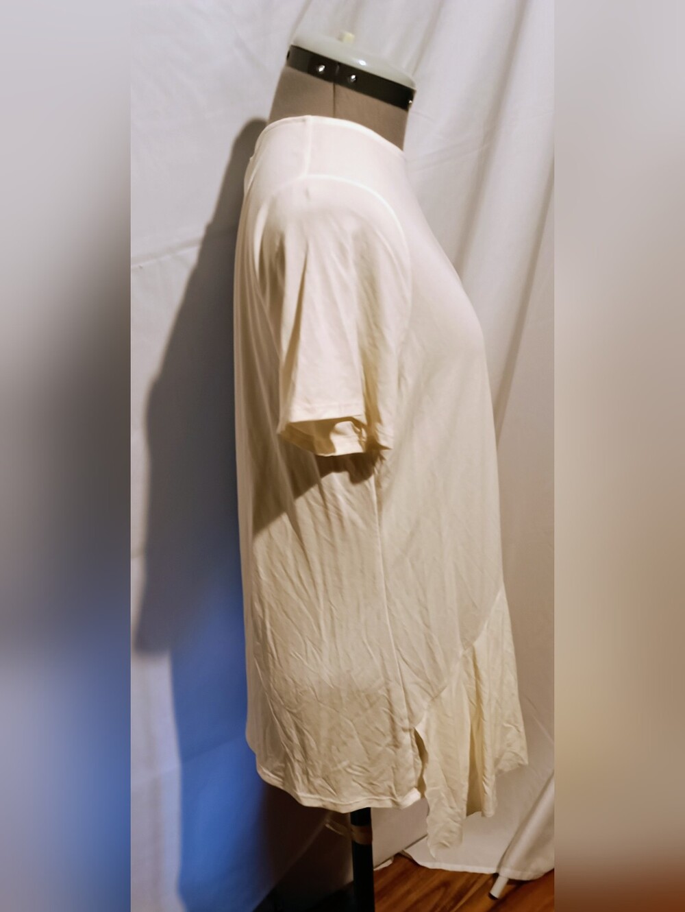 🥬Women's Asymmetrical Ruffle Top – Cream Large - Picture 5 of 12
